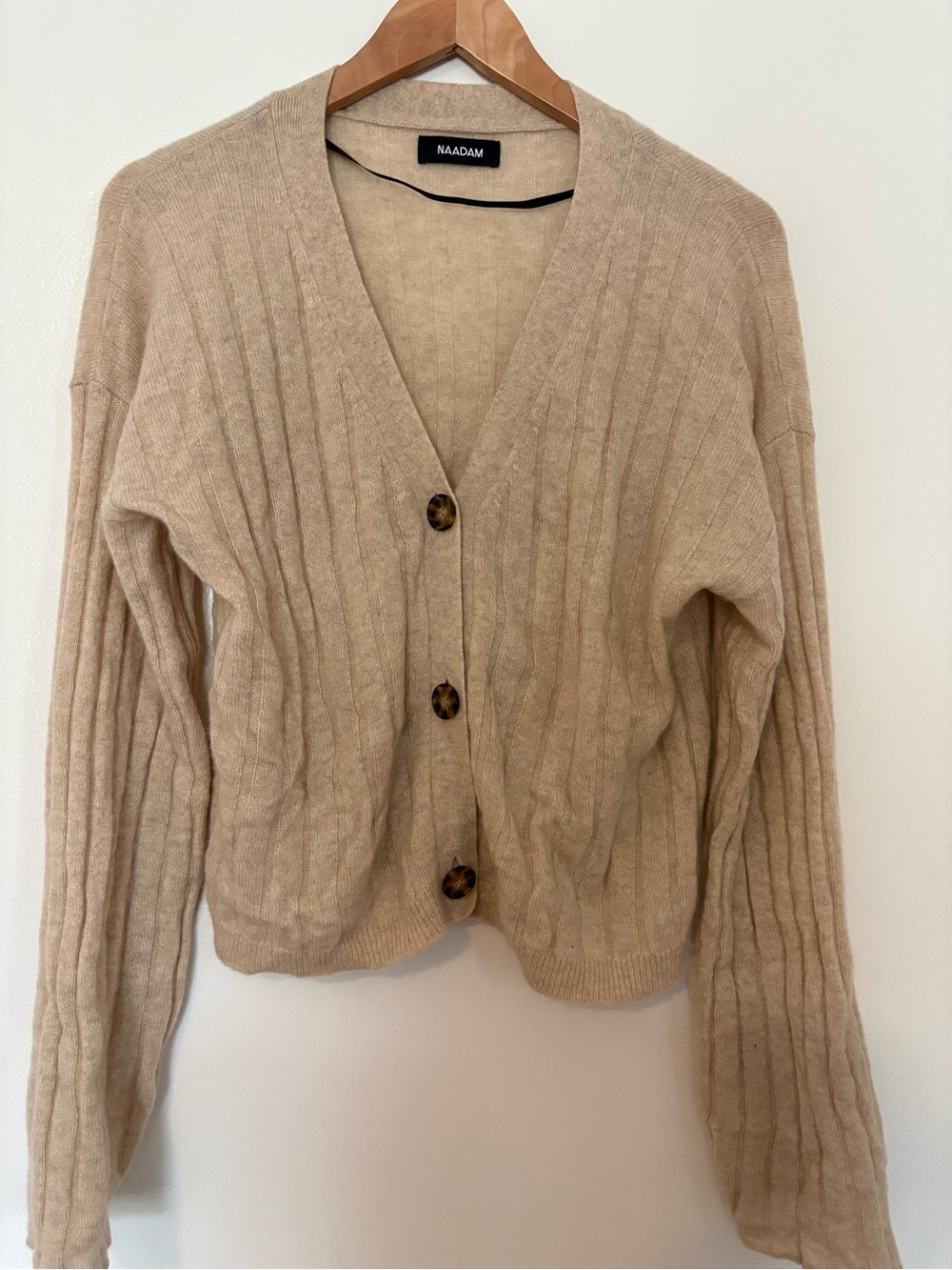 NAADAM cashmere cardigan in beige